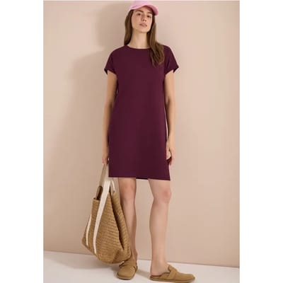 Knielange jersey jurk
