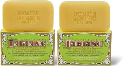 Tabiano biosulfur zwavel zeep - 2 stuks - Acne zeep - Vette huid - Huidvriendelijke Zeep - Superzeep