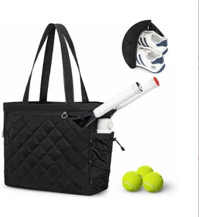Rugzak - Tennistas - handtas - Sporttas - Waterdichte rackettas - Geschikt voor meerdere rackets met schoenenvak - zwart