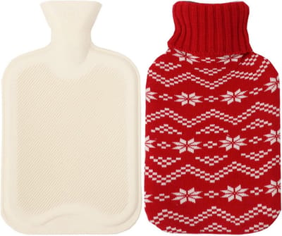 Grote Warmwaterkruik 2 Liter met Zachte Hoes voor Pijnverlichting en Warmte