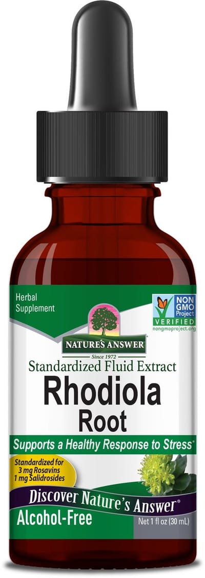 Natures Answer Rhodiola extract alcoholvrij gestandaardiseerd 30 Milliliter