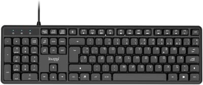 Stil USB Toetsenbord - Geruisloos Werk - Productief Werken - Spatwaterdicht Ontwerp - 105 Toetsen - Zwart