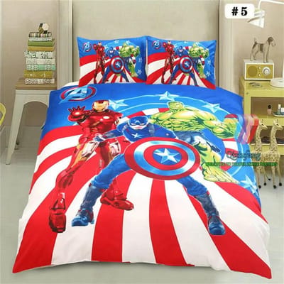 Housse de couette en polycoton avec taie d'oreiller pour garçon, héros d'anime Hulk, 75x50 cm, Ensemble de housse de couette simple, Ensemble de literie réversible 2 pièces pour enfants 70x133cm 2pcs