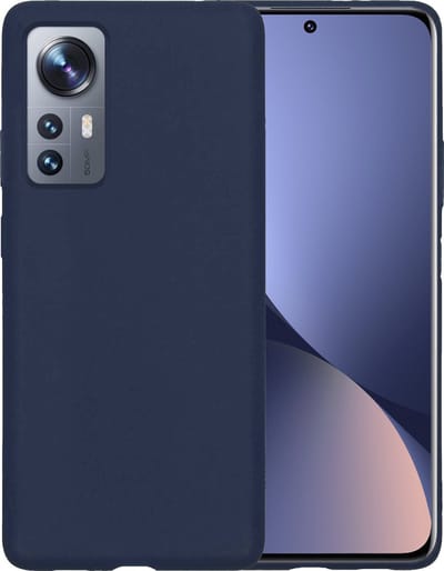 Hoesje - Geschikt voor Xiaomi 12 Pro - Sterk & Shockproof - Siliconen Case - Hoes Cover - Telefoonhoes - Donkerblauw