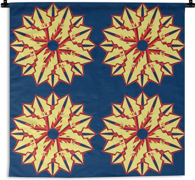 Wandkleed - Wanddoek - Sterren - Patronen - Abstract - 180x180 cm - Wandtapijt