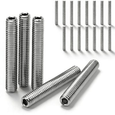 Set van 20 Verstelbare Schroeven M6 RVS 40 mm voor Montage en Meubels