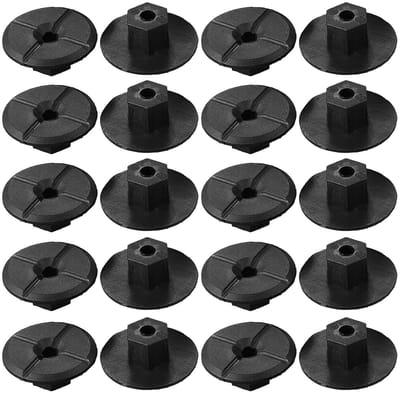 50 Stuks 4mm Zwarte Plastic Vleugelmoeren zonder Draad voor Wielconfiguratie en Bevestiging