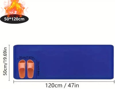 Nivard Badmat - Douchemat - Antislip - Wc Mat - Toiletmat - Badkamermat - Koningsblauw - 50x120