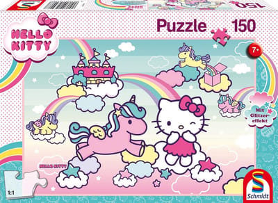 Glitter Puzzel 150 Stukjes - Kleurrijke Eenhoorn Kinderpuzzel