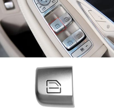 Knopcover voor Raam Schakelaar Rechts voor Mercedes Benz W205, C-Klasse 2015-2021, GLC 2016-2022, Vervangende Accessoire voor Raambediening en Interieurdecoratie