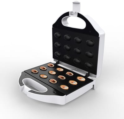 Brock Elektrische Notenkoekjes Maker 750W – Oreshki / Walnootkoekjes Maker – Voor 12 Halve Schelpen – Instelbare Temperatuur & Antiaanbaklaag