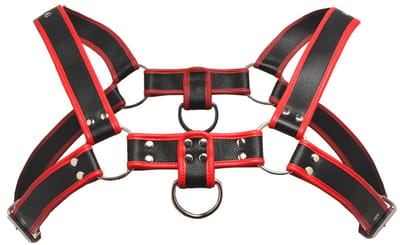 bulldog harnas - rood