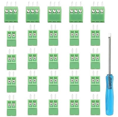 25 Stuks PCB Mount Schroef Klemmenblok - 2.54mm 2 Pin / 3 Pin Terminal Connectoren voor Arduino DIY Project