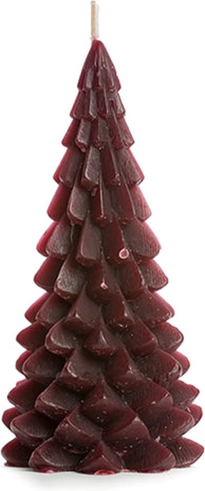 Rustik Lys - Kerstboomkaars 'Arbre' (M) - Aubergine - 10x20