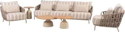 June Beverly stoel bank loungeset 6 delig latte 4 Seasons Outdoor