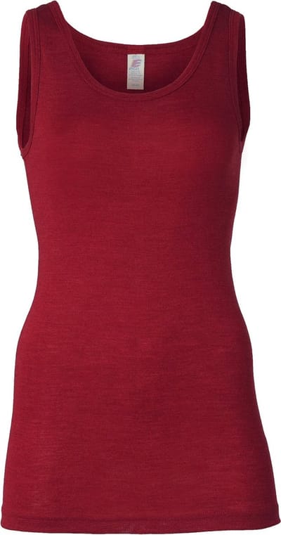 Dames Hemd Zijde Merino Wol Engel Natur bordeauxrood 34/36s