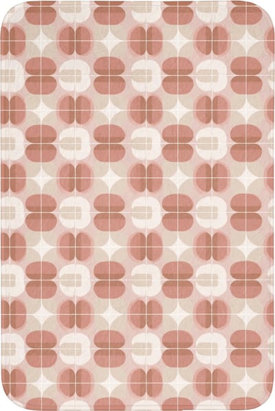 Badmat 60x90 cm - Antislip - Retro - Klassiek - Roze - Badmatten voor badkamer - Badkamermat - Douchemat - Badkamer mat