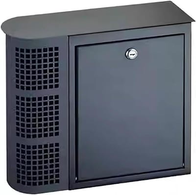 Roestbestendige brievenbus - Wandmontage brievenbus Veiligheidsbrievenbus - Post ontvangen - Met sleutelslot - 40 x 15 x 35 cm - Zwart