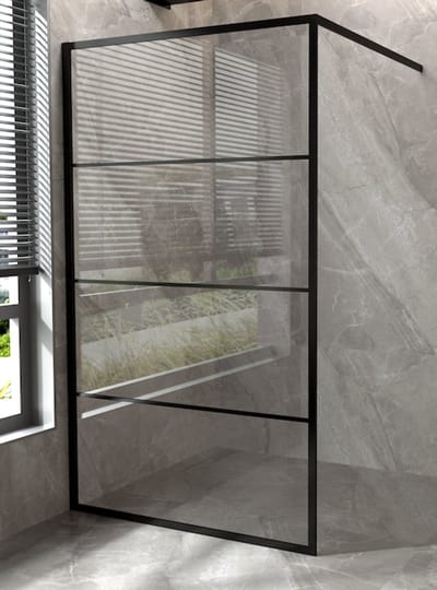 LINEA UNO - LINEA UNO - Ternem 90 x 200 - Mat zwart - Inloopdouche - - Nano coating - Easy Clean - Douchewand - 105005 - - 105005