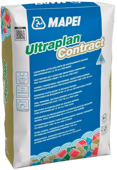 Mapei Ultraplan Contract 1tot10mm zelf nivellerend egalisatiemiddel 24kg 10 zakken 1 pallet