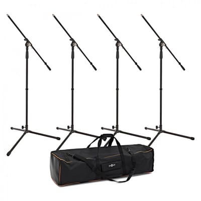 4 Boomarm Microfoonstatieven met Draagtas van Gear4music