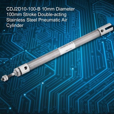 Dailygoody - Mini Pneumatische Cilinder - Pneumatische Cilinder - 10mm Bore - 100mm Stroke - Dubbelwerkend - ideaal voor industriële toepassingen