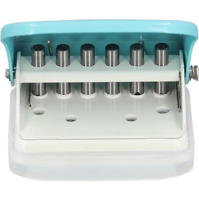 6 Gats Pons 5 Vel Capaciteit Losblad Papier Pons met Positioneringsliniaal voor A4 A5 B5 Groen gray