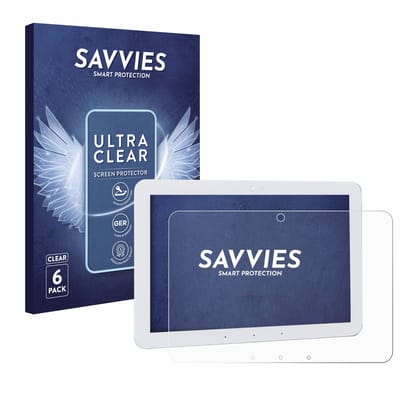 Savvies - Screenprotector voor Amazon Echo Hub 8" - Folie Beschermfolie transparant 6 Stuks