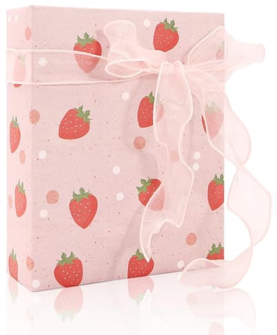 Dailygoods - Aardbei Inpakpapier - Roze Cadeaupapier voor Verjaardag en Feestjes