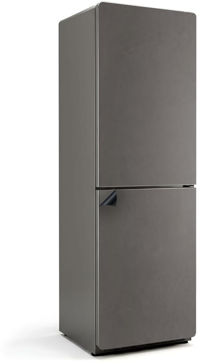 Wallfluent Magnetische Koelkastmat - Grijs Koelkast Magneet Sticker - 60 cm x 190 cm - Grijs Magnetische Koelkastmat - Decoratieve Koelkastfolie - Koelkastfront Decoratie Magneet - Stijlvolle Koelkastfolie