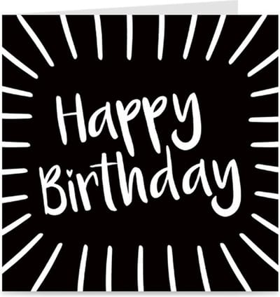 HAPPY BIRTHDAY | verjaardagskaart / wenskaart / kaart met envelop | jarig / verjaardag | shine