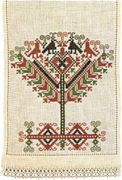 borduurpakket 13002 klokkenkleedje, levensboom