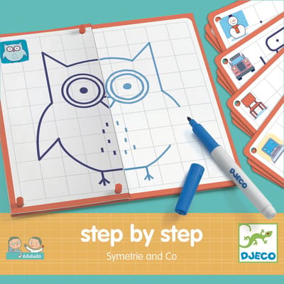 Djeco leren tekenen stap voor stap symmetrie