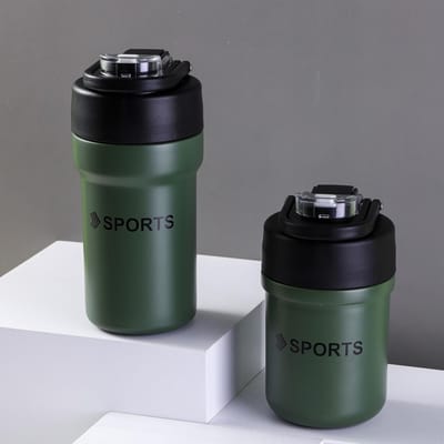 Roestvrij Staal Thermosbeker Grote Capaciteit Draagbaar Sport Waterbeker Buiten Bergbeklimmen Fietsen Waterfles 380ml
