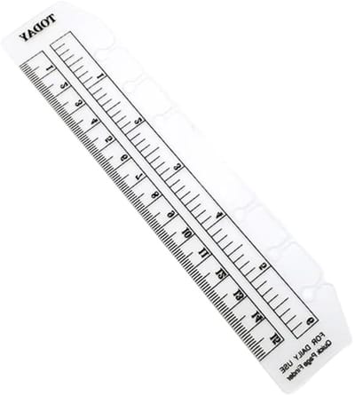 Flexibele Liniaal van Duurzaam Plastic, Schokbestendige Meetliniaal voor Notitieboek, 6-Hole Ruler met Schaal voor A6 Ringbanden en Organiseren van Journals (15cm)