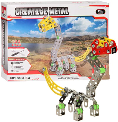 Constructieset Metaal Dino, 122 dlg.
