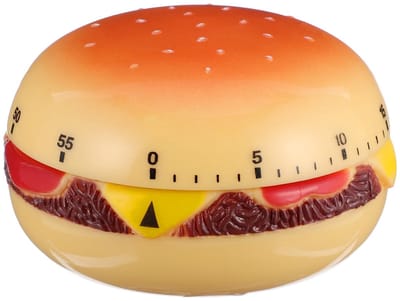 Dailygoody - Hamburger timer - Keukentimer - Grappige eierwekker - Meerkleurig - Mechanische timer - 60 minuten - Geschikt voor keuken - Leuk design