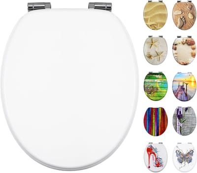 Comfortabel Toiletbril met Zachtsluitend Mechanisme en Onderhoudsvriendelijk MDF Hout, Wit