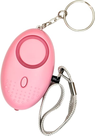 S4D® - Persoonlijk Zakalarm - Paniekalarm - Senioren Alarm - Veiligheid Alarm - Persoonlijke Alarmknop - Zelfverdediging Sirene - 130 Decibel - Incl. Batterijen - Met LED Zaklamp - Sleutelhanger – Roze