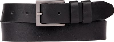 Petrol Industries Riem Heren - Broekriem - Verstelbaar - Leer - Zwart - 85 cm - S