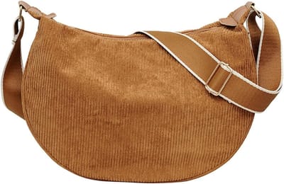 Dames Crossbody Tas van Corduroy, Draagbare Kruikvormige Schoudertas met Verstelbare Band voor Dagelijks Gebruik, Ideaal voor Winkelen en Reizen