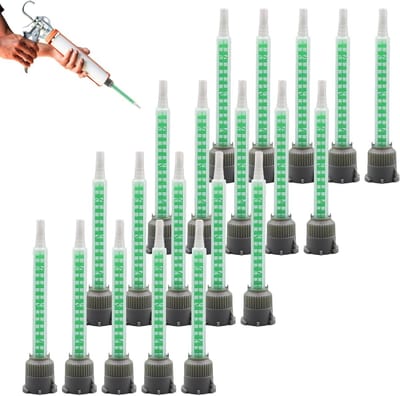 20 Stuks Mengtubes voor Epoxy – 1.5 mm Twist Lock Mengtips voor 2K Lijm en Kit – Herbruikbare Spiralmixer voor Silicone, Polyurethaan en Kunststoffen