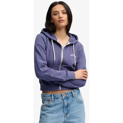 Damessweater met korte capuchon en ritssluiting Superdry Essential