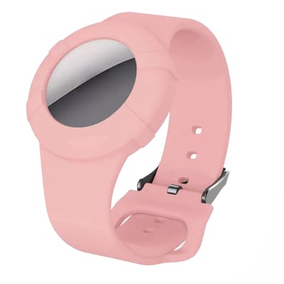Consumerce® Siliconen Armband Geschikt voor AirTag - Roze - Kind Polsband – Kids GPS Horloge – Peuter – Tracker – Ouderen – Kinderhorloge – Kinderen – Volgsysteem – Trackers Armbanden