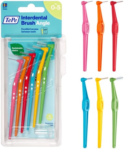 Dailygoods- Interdentale Rager Mixed Pack - 6 Stuks - ISO 0.4-0.8mm - Tandenreiniging - Plakverwijderaar - Schuine Borstelkop - Tandenborstel