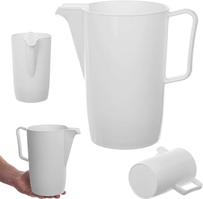 Fosini 2L witte kunststof kan met handvat