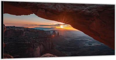 KuijsFotoprint - Schilderij - Zonsondergang Canyonlands Utah Amerika - Bruin - 100 X 200 Cm