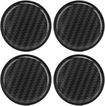 Dailygoods- Wielcentrum Set 4 Stuks - Stevige Hubdop Cover 54 Mm - Koolstofvezelstijl - Eenvoudige Installatie - Duurzaam ABS Materiaal - Veilig en Antivallen - Wielkap