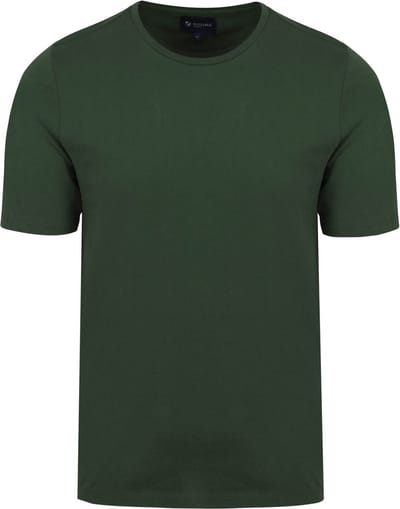 Suitable Respect T-shirt Jim Donkergroen - Maat L - Heren - Casual T-shirts