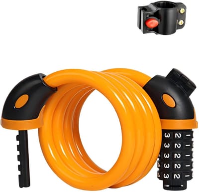 Kettingslot – 120 cm – Geschikt voor fietsen, motorfietsen en elektrische scooters – Oranje